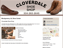 Tablet Screenshot of cloverdaleshoeshop.com